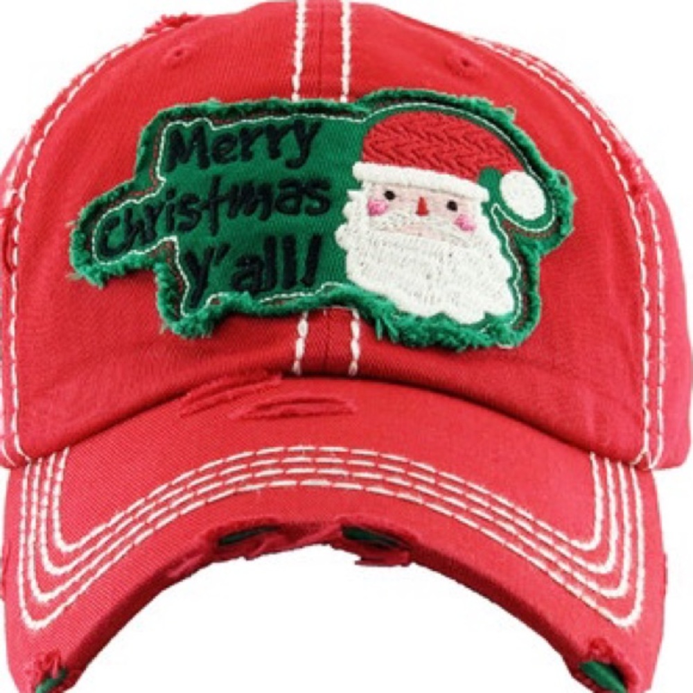 MERRY CHRISTMAS Y'ALL WASHED VINTAGE BALLC… - Picture 7 of 13